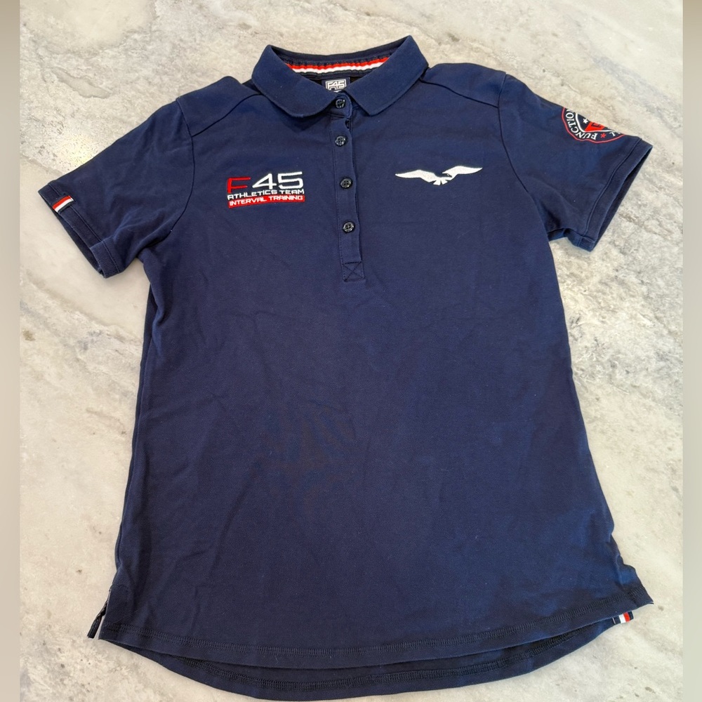 F45 Training coach’s uniform, set of 2 women’s polos, preowned - Picture 3 of 4